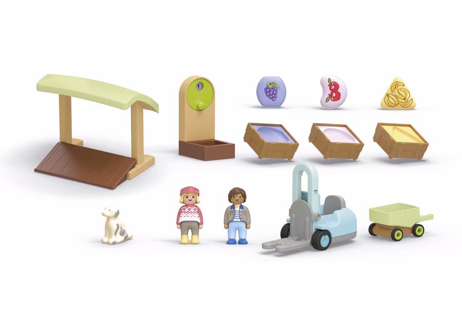 JUNIOR: Biologische marktkraam & heftruck