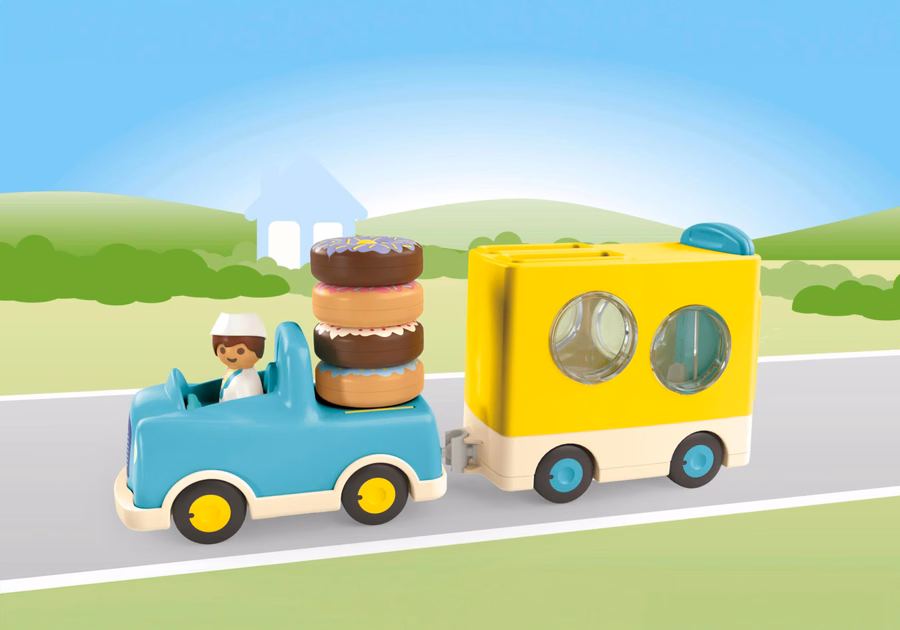 JUNIOR: Gekke donuttruck met stapel- en sorteerfunctie