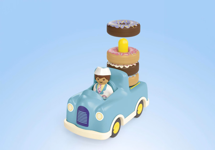 JUNIOR: Gekke donuttruck met stapel- en sorteerfunctie