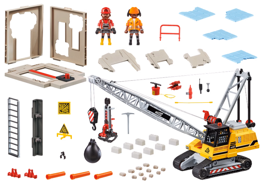 Kabelgraafmachine met bouwgedeelte