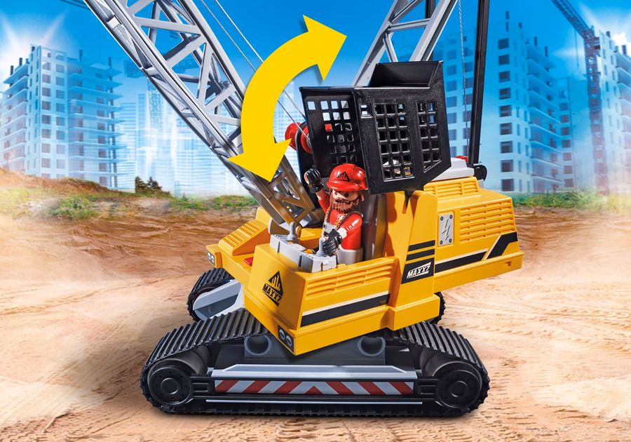 Kabelgraafmachine met bouwgedeelte