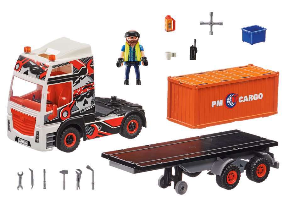 Vrachtwagen met laadcontainer