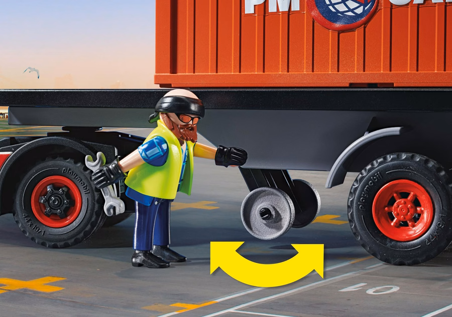 Vrachtwagen met laadcontainer