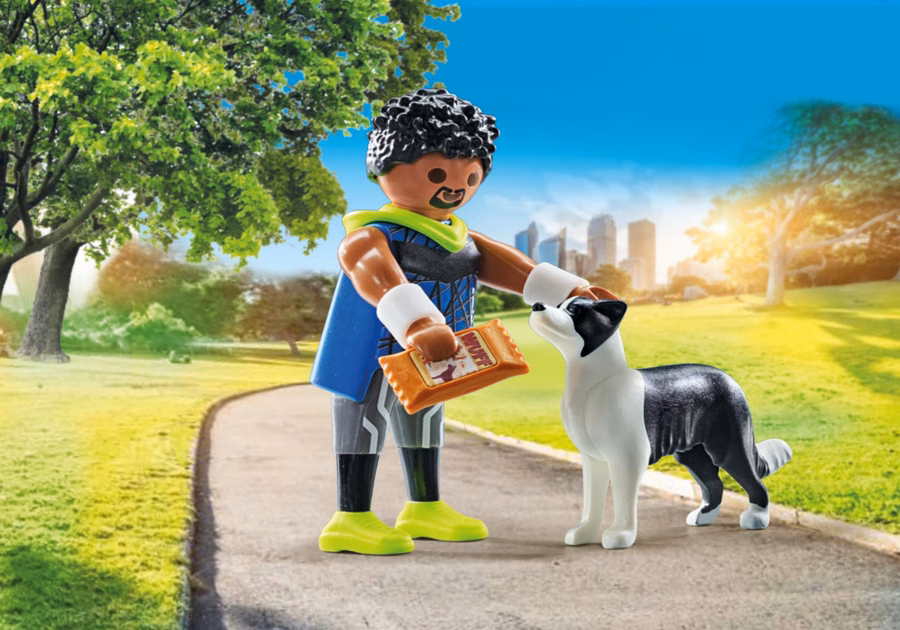 Hardloper met bordercollie